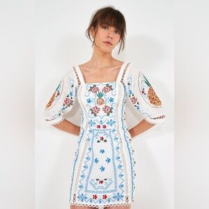 Farm Rio RARE Embroidered Mini Dress